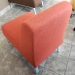 Red Lobby Reception Chair w/ Grey Legs